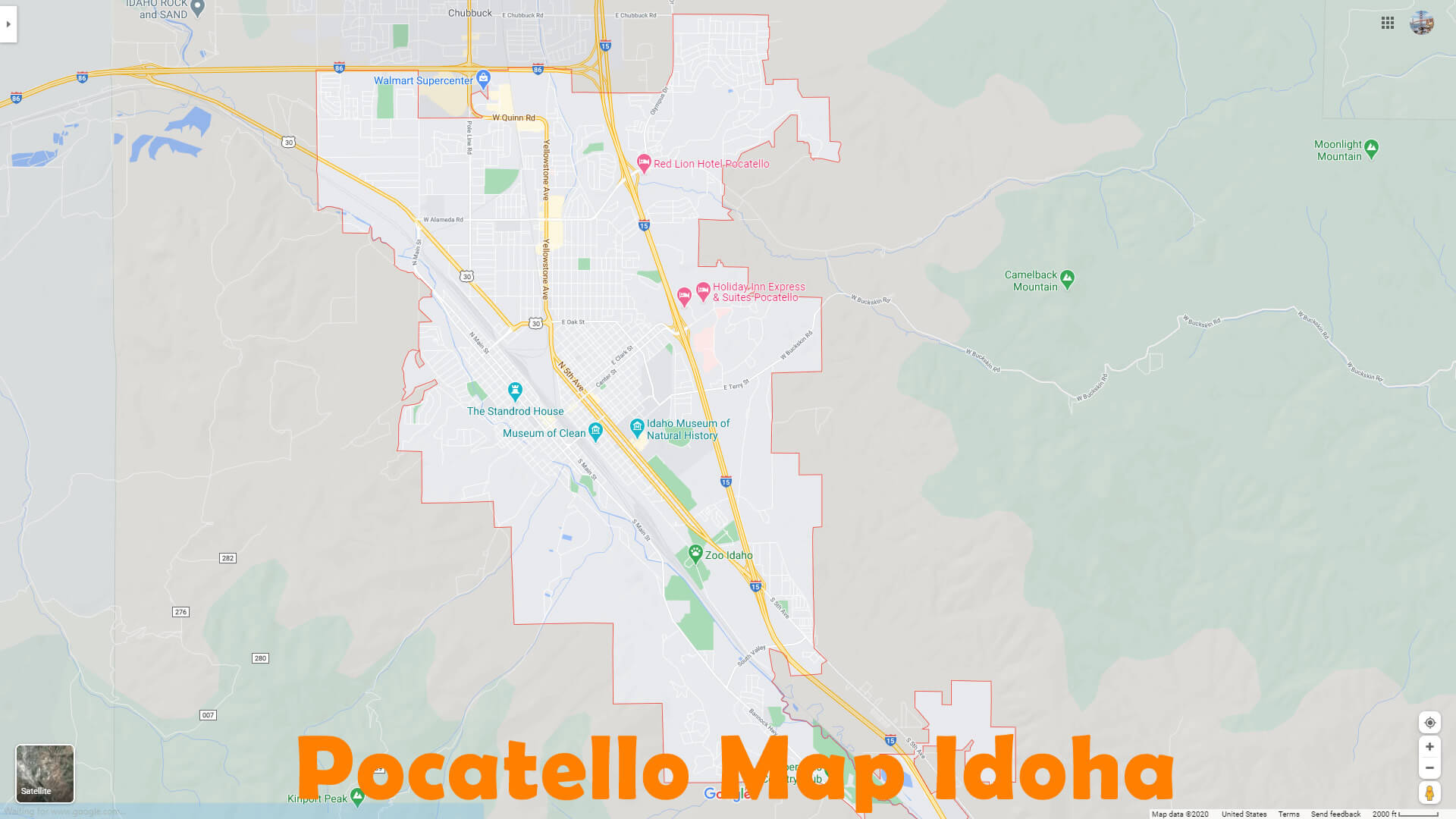Pocatello Map Idoha